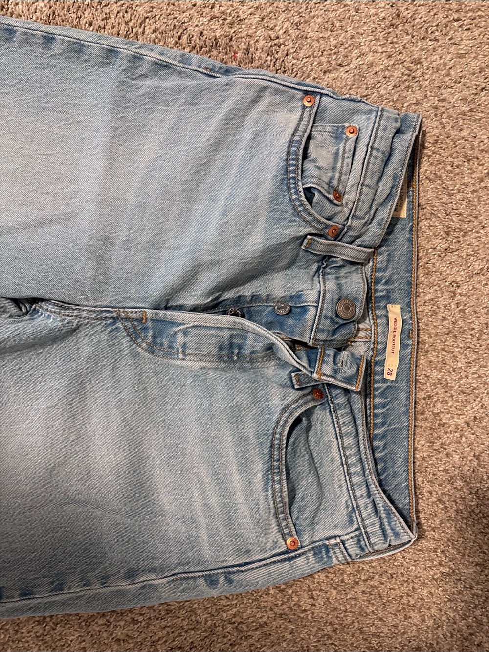 Levi’s Wedgie Bootcut Light Blue Women's Jeans 28x34 - Picture 2 of 8